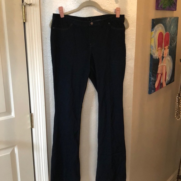hue bootcut denim leggings